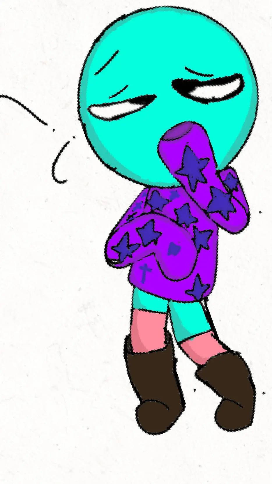 ai character: colory background