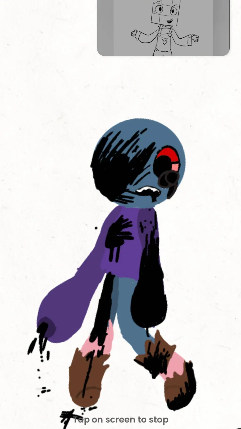 ai character: twisted colory background