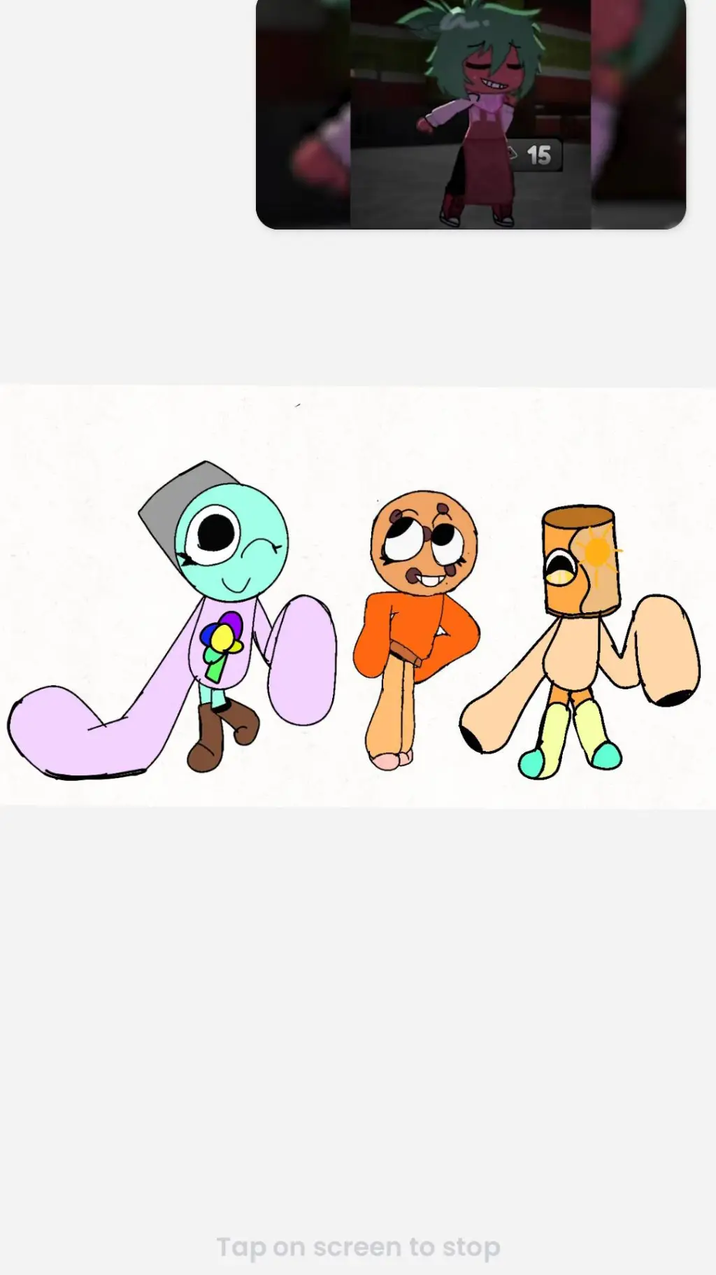 ai character: color cookiemy sun background