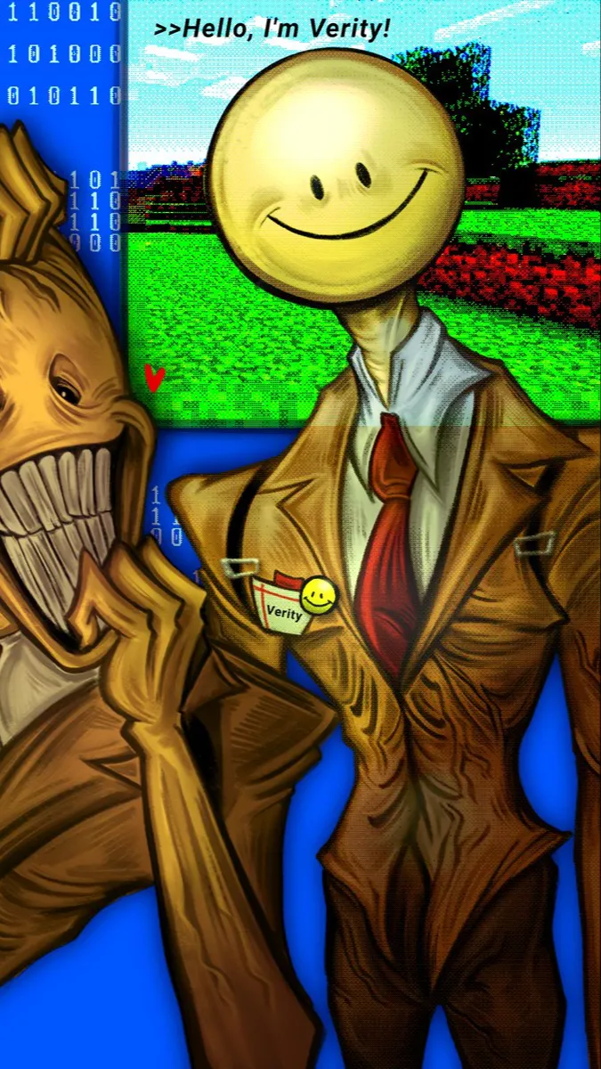 ai character: 😃Vertity🙂 background