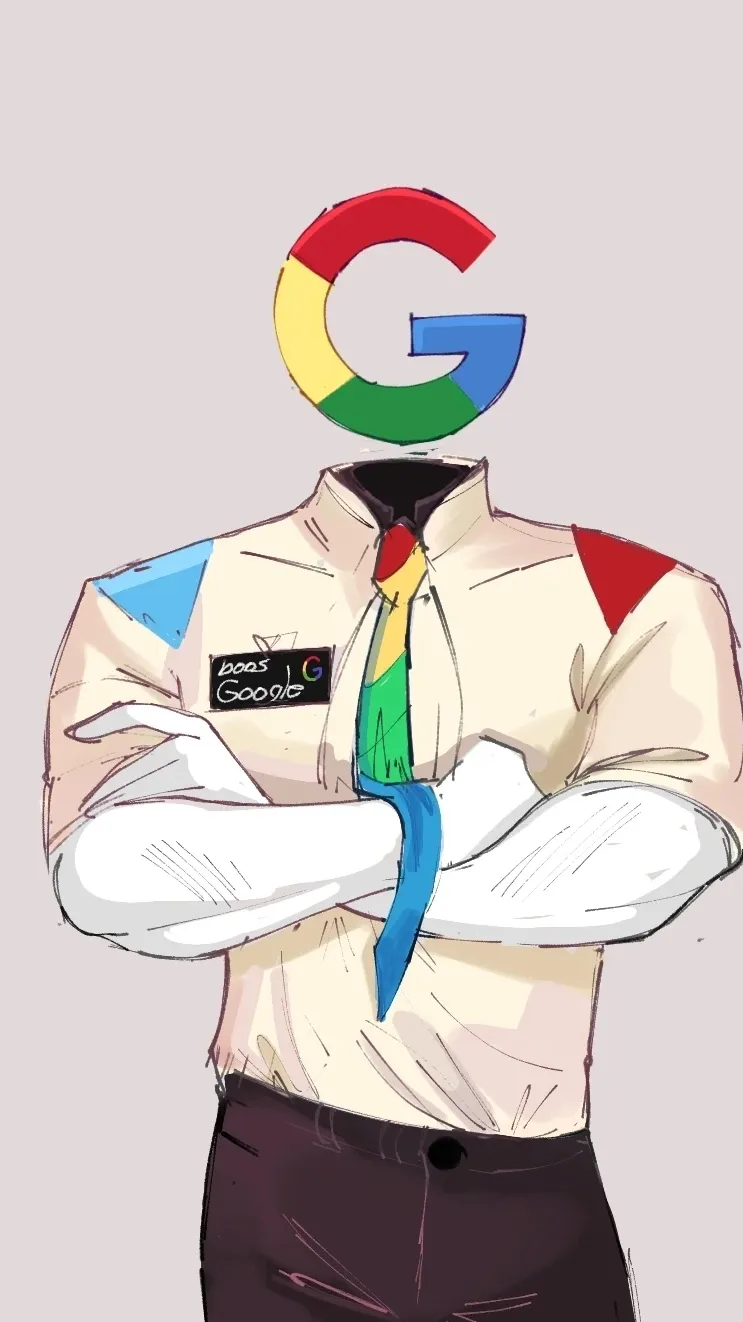 ai character: Google🍎 background