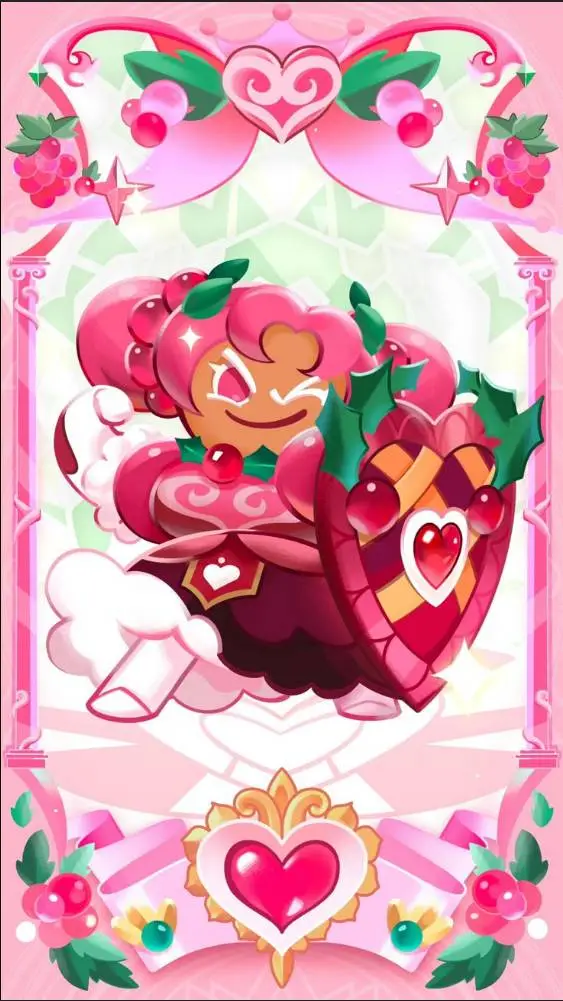 ai character: Hollyberry cookie background