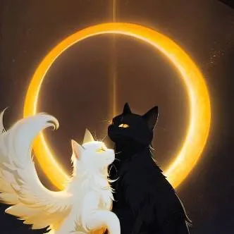 chat with ai character: Angel and void cat