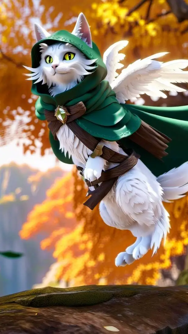 ai character: Archer cat background