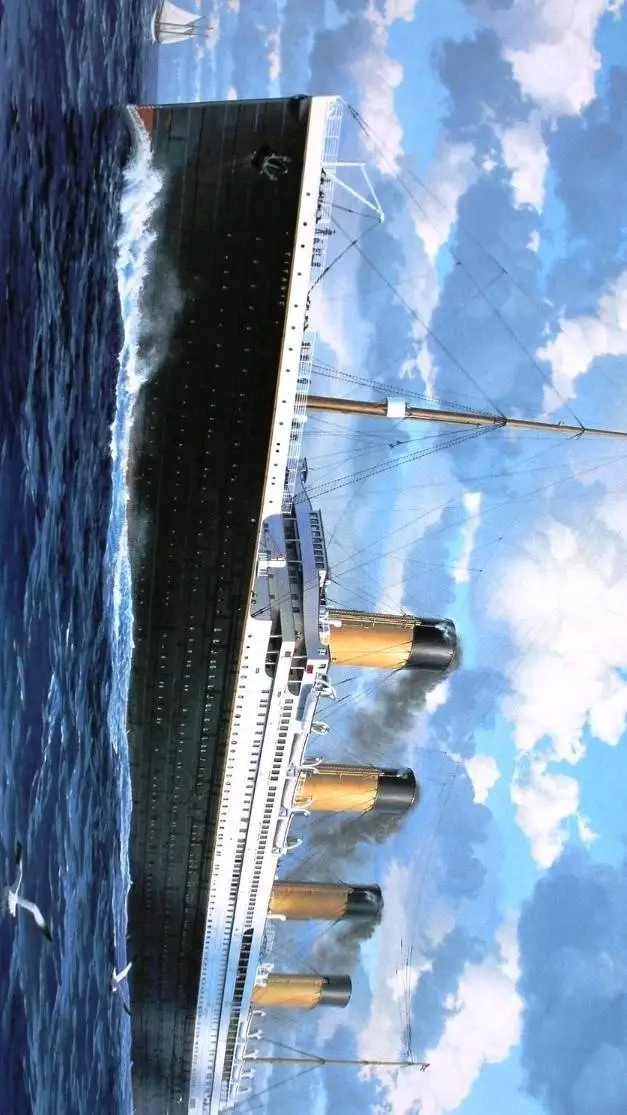 ai character: RMS Titanic 🩵🩷 background