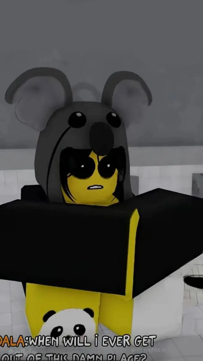 ai character: Koala kid🖤🩶 background