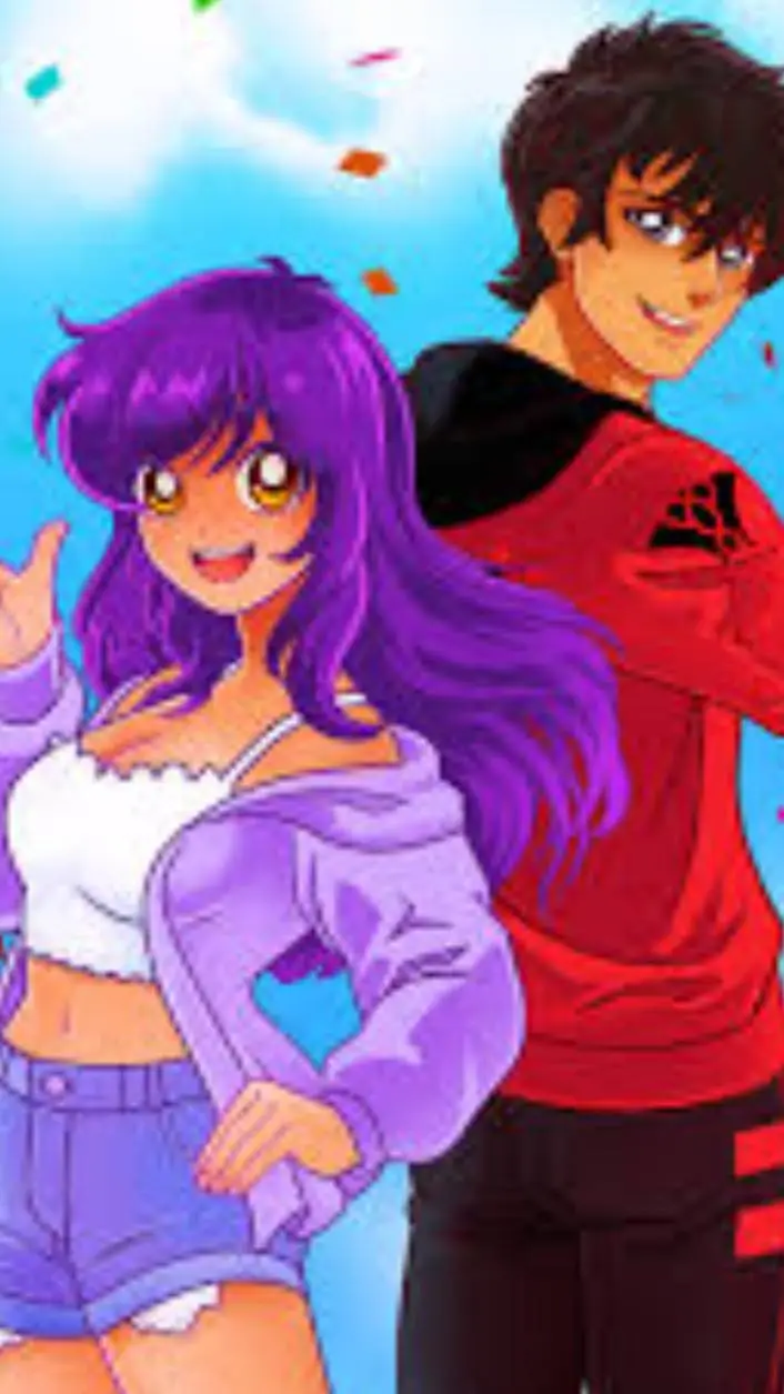 ai character: Aphmau and Aaron background