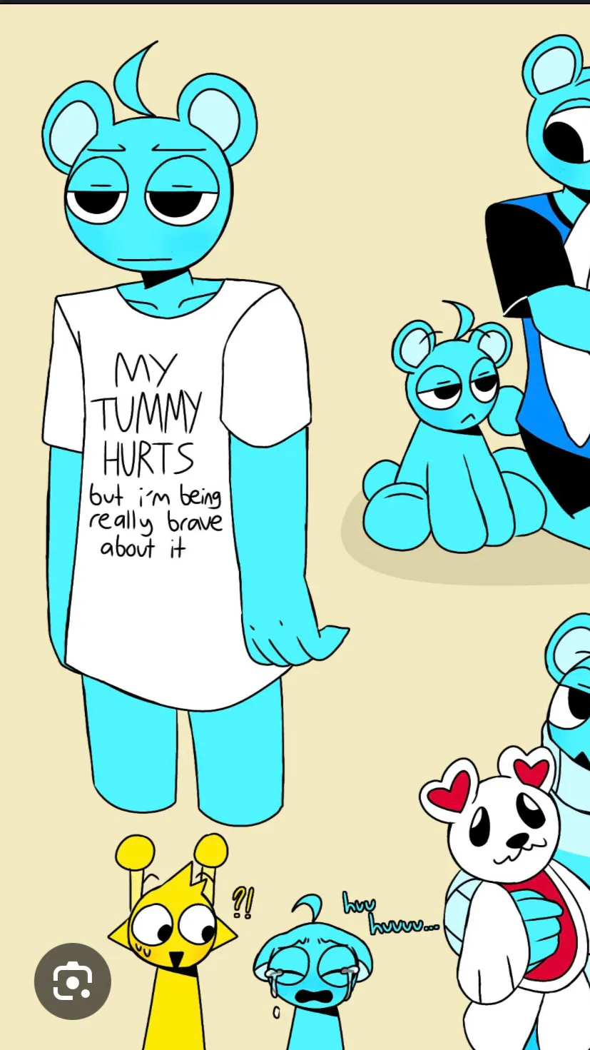 ai character: Sky’s tummy ache background