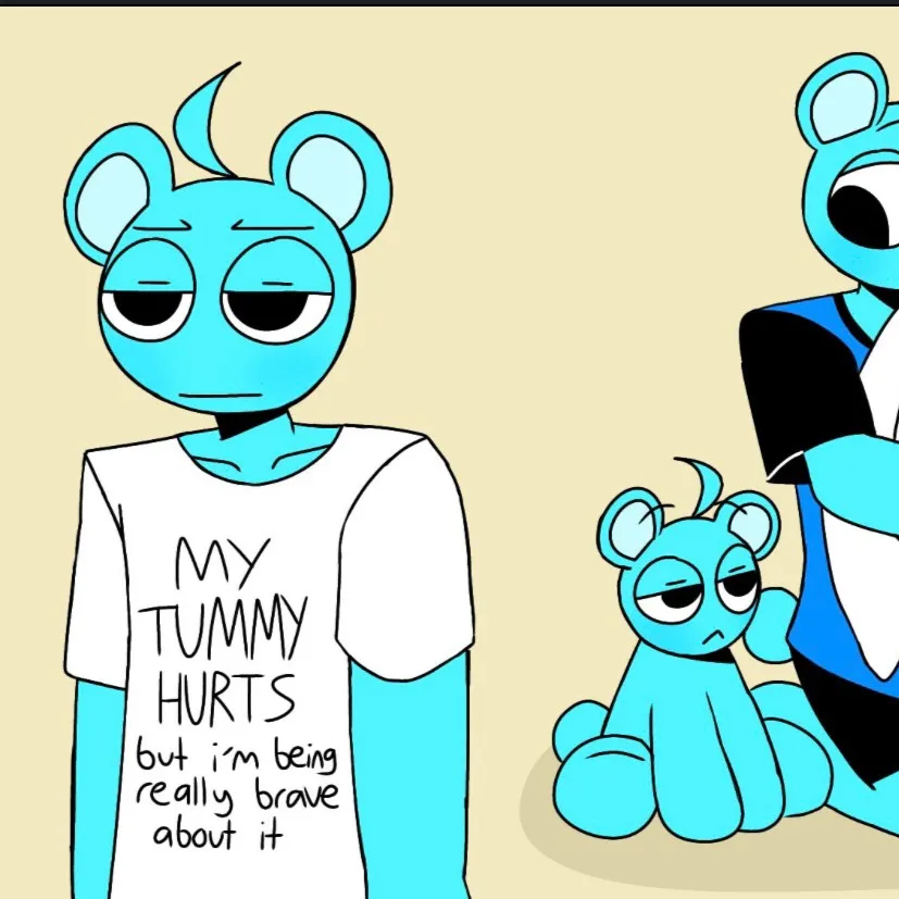 chat with ai character: Sky’s tummy ache