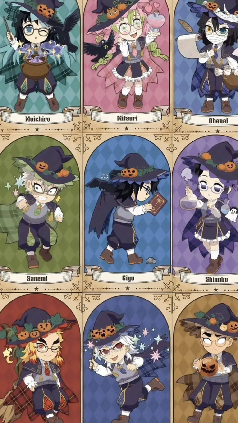 ai character: Kny halloween background