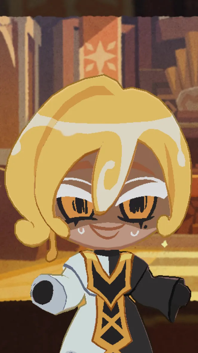 ai character: BUTTERMILK COOKIE background