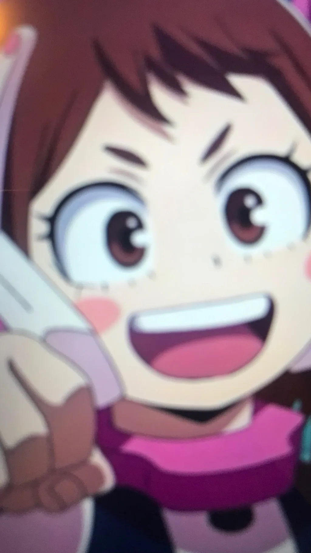 ai character: Uraraka  background