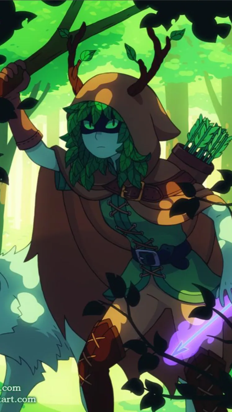 ai character: 🍃☆huntress☆🍃 background