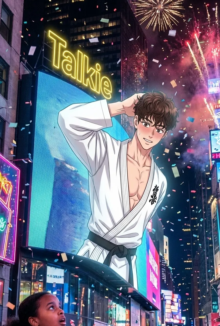 chat with ai character: Time square