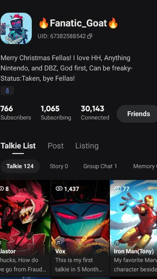 ai character: 🔥Fanatic_Goat🔥 background