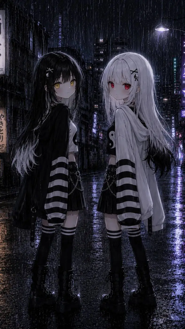 ai character: Yin n Yan background