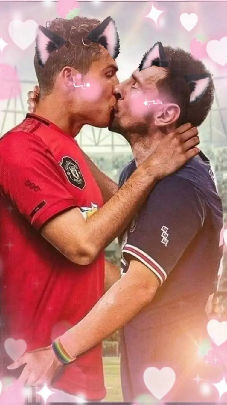 ai character: Cristiano x Messi background