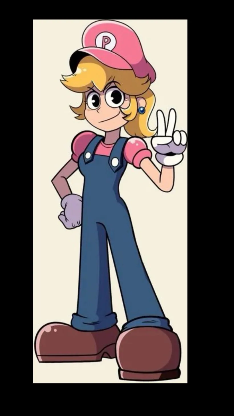 ai character: Peach Copy background