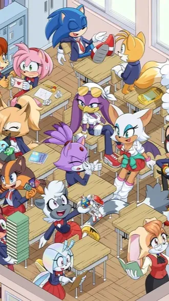 ai character: Sonic School background