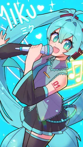 ai character: Haunted Miku Suit background