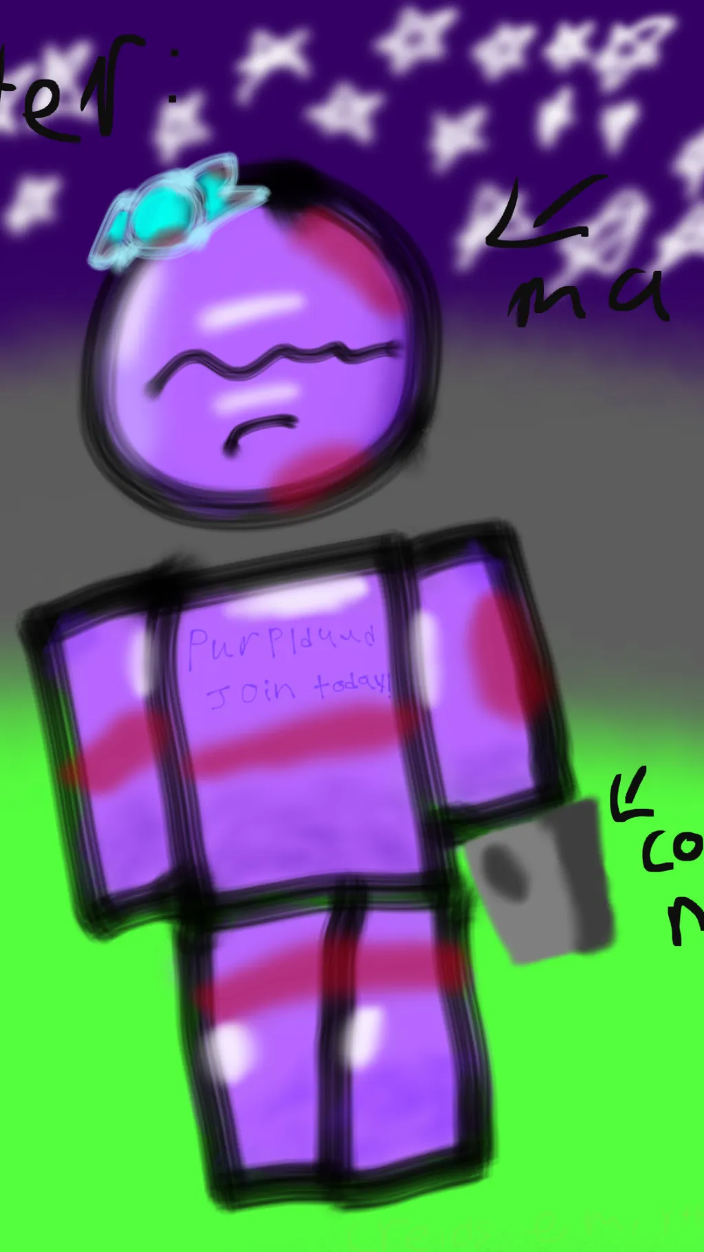 ai character: Purplduud (oc!) background
