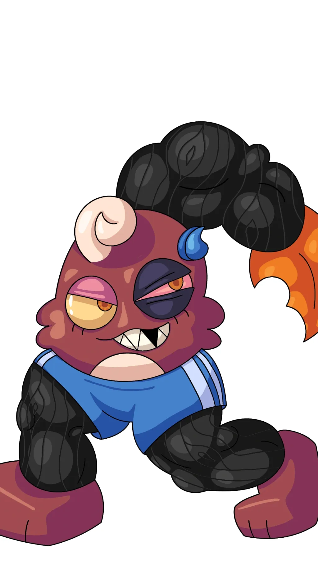 ai character: Boston cream background