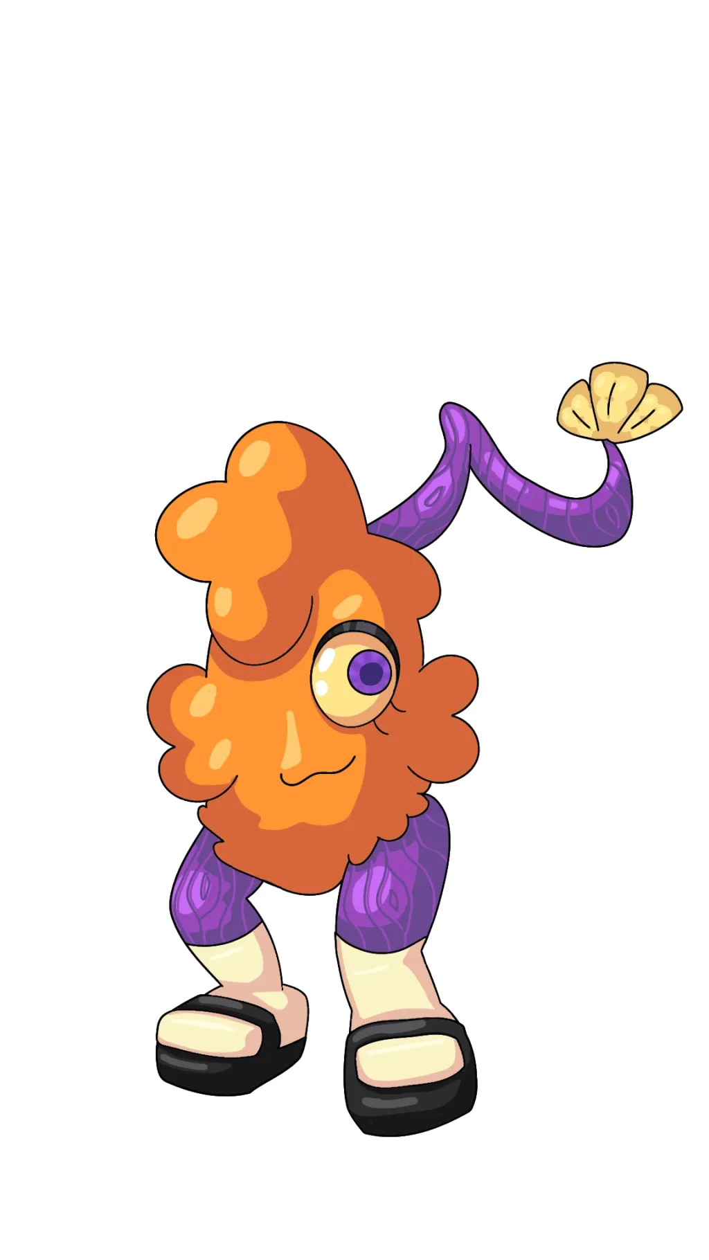 ai character: Cream puff background