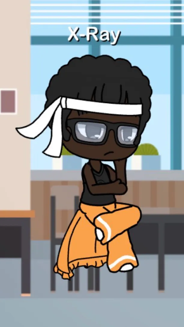 ai character: X-Ray holes background