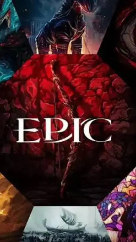 ai character: EPIC musakle party background