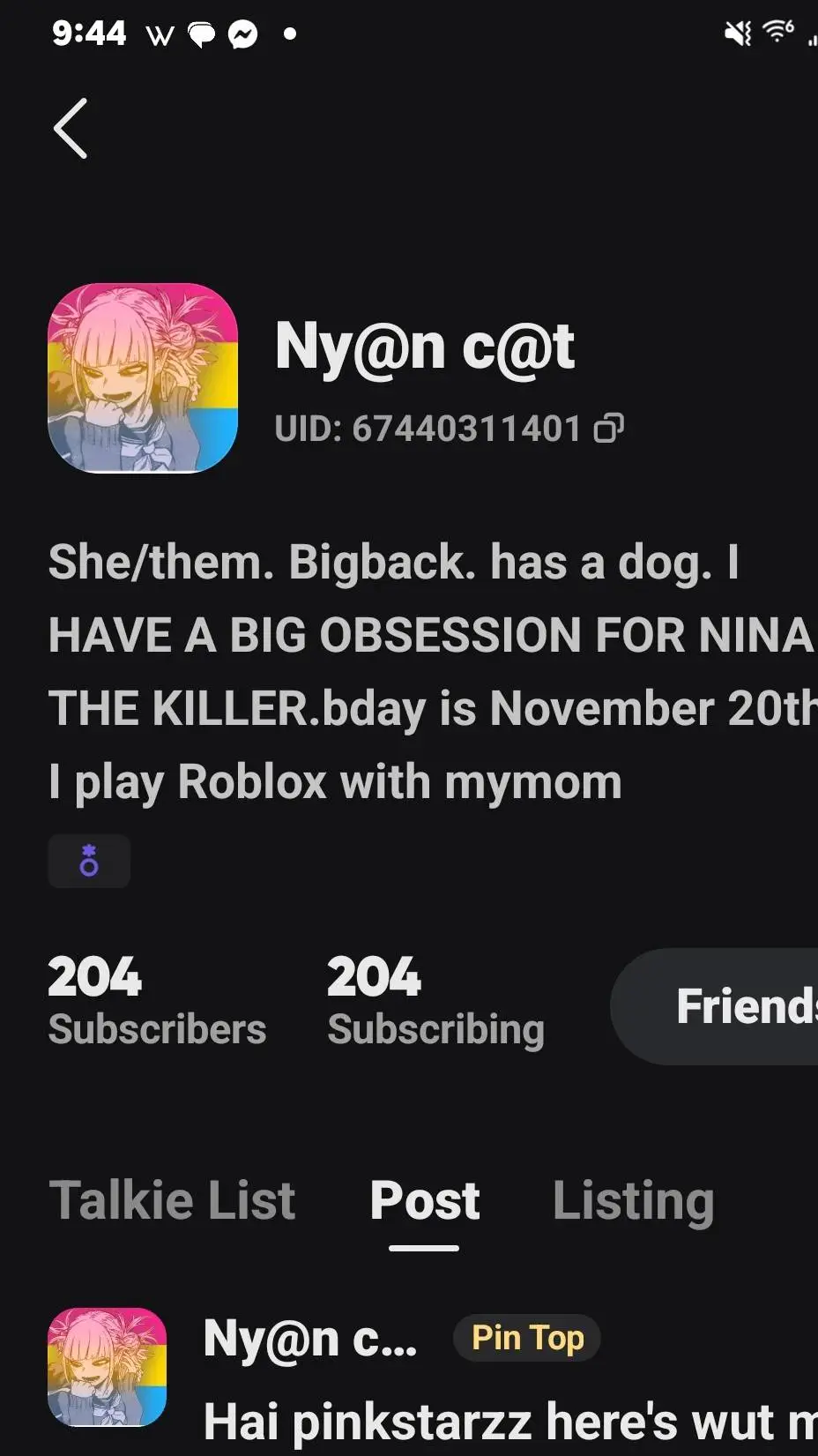 ai character: ny@n cat background