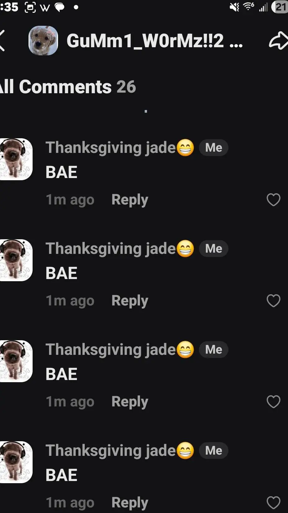 ai character: ur gf won't reply  background