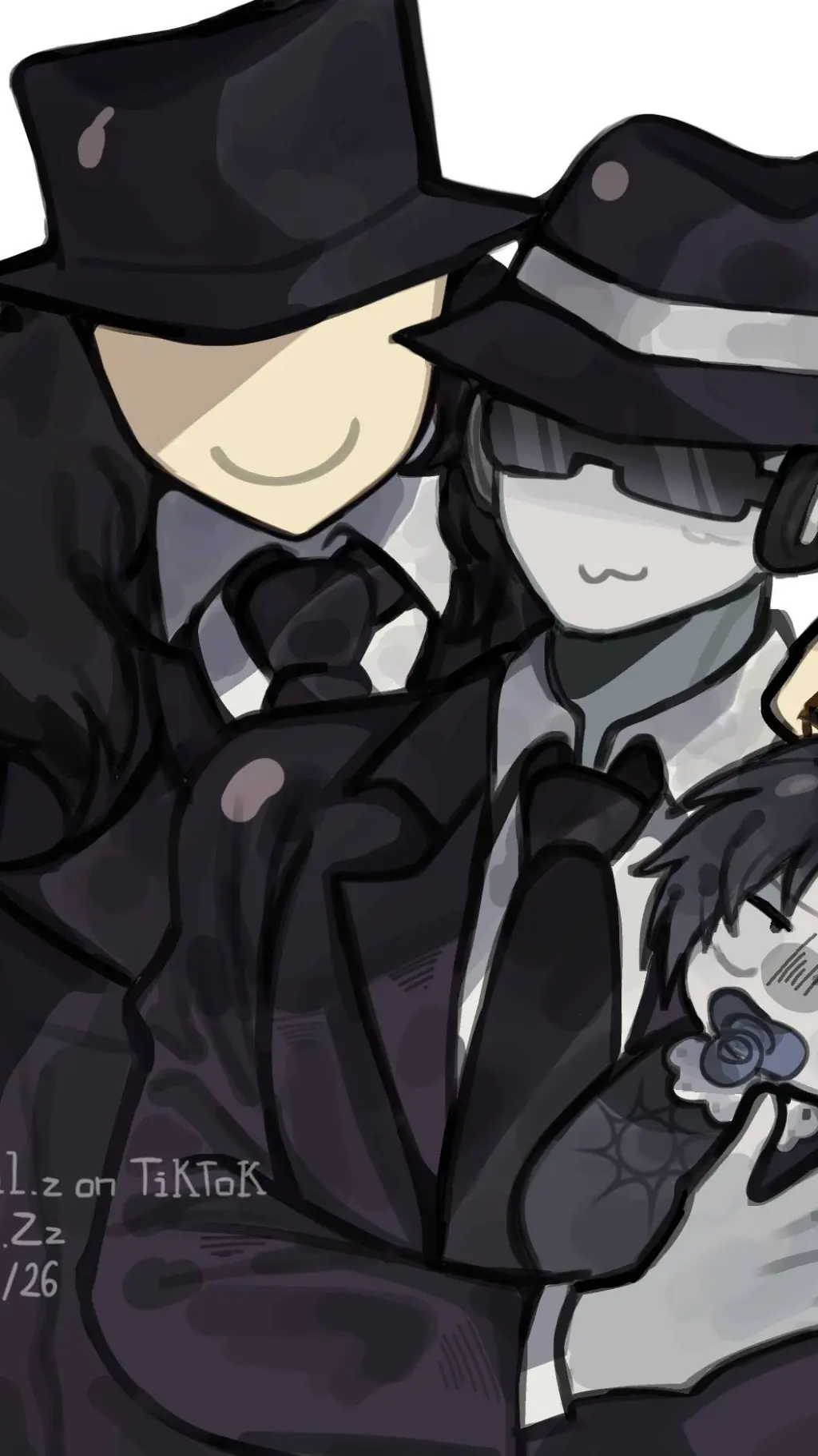 ai character: double Fedora ig★ background