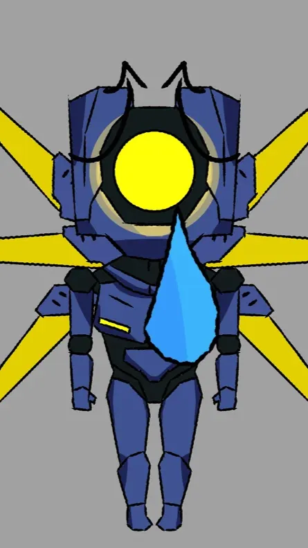 ai character: V1 triste  background