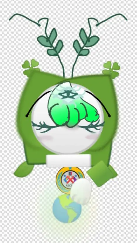 ai character: 💚✳️Cloverly ❇️🍀 background