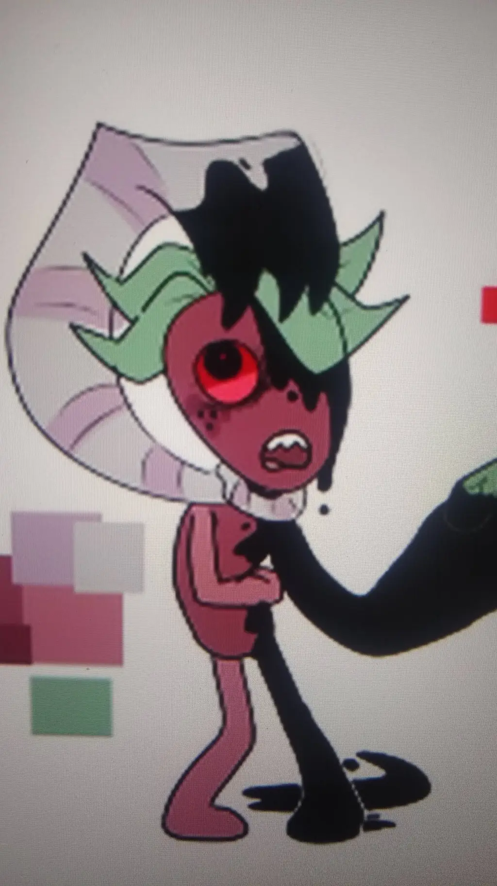 ai character: old twisted sprout background