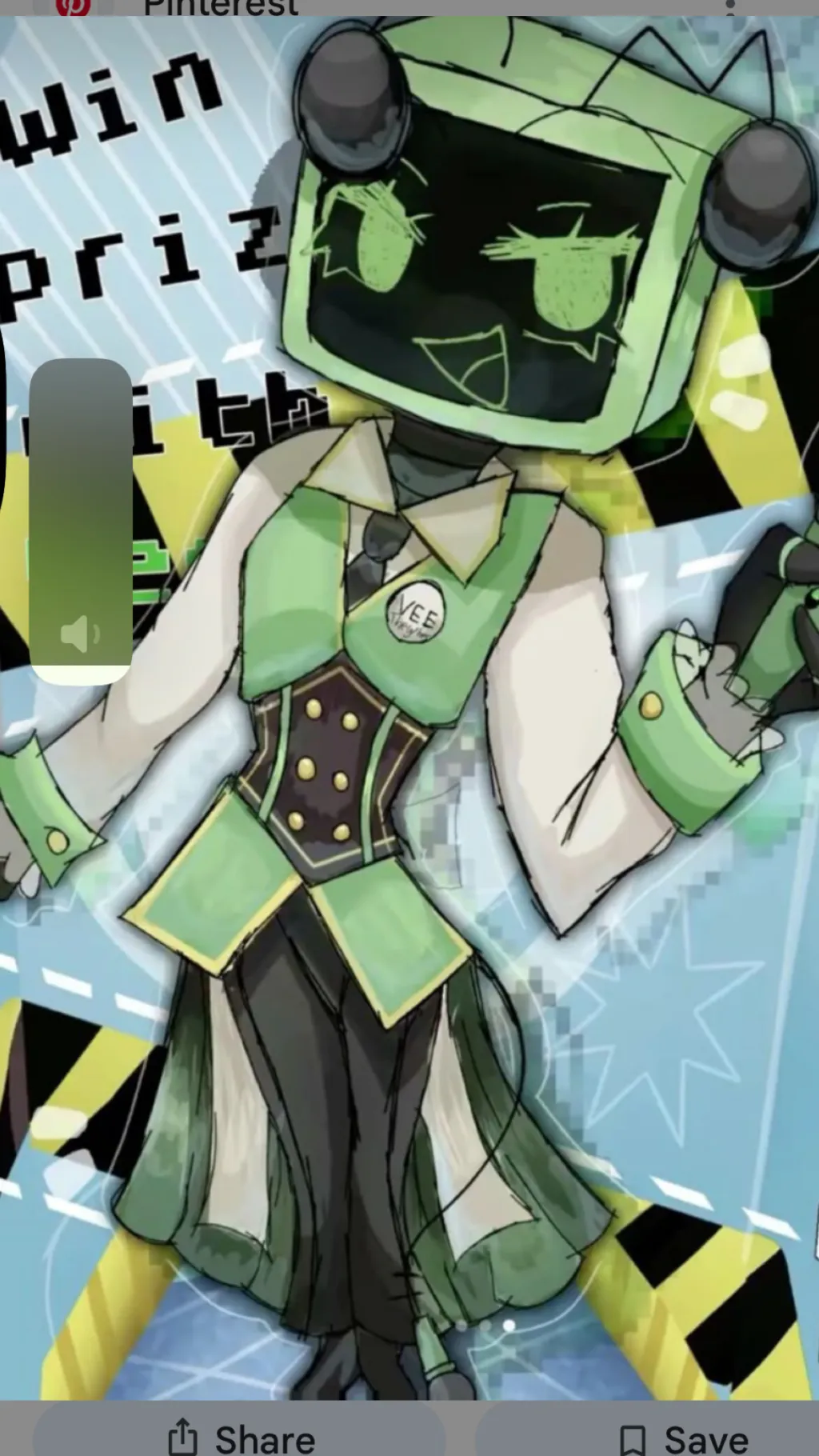 ai character: Vee! background