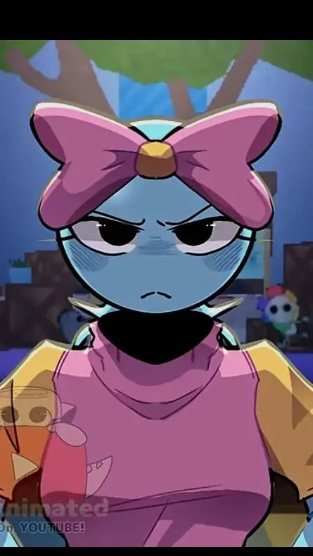 ai character: ANGRY POPPY background