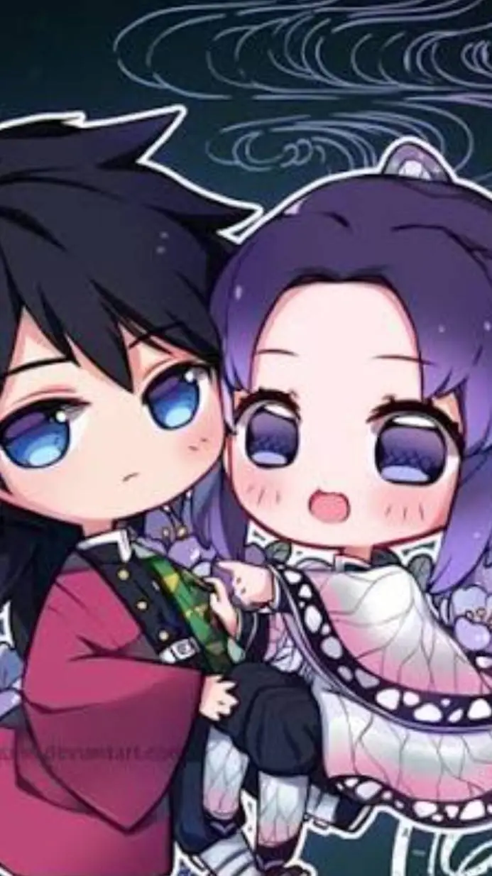 ai character: giyu x shinobu  background
