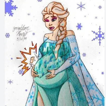 chat with ai character: pregnant Elsa 