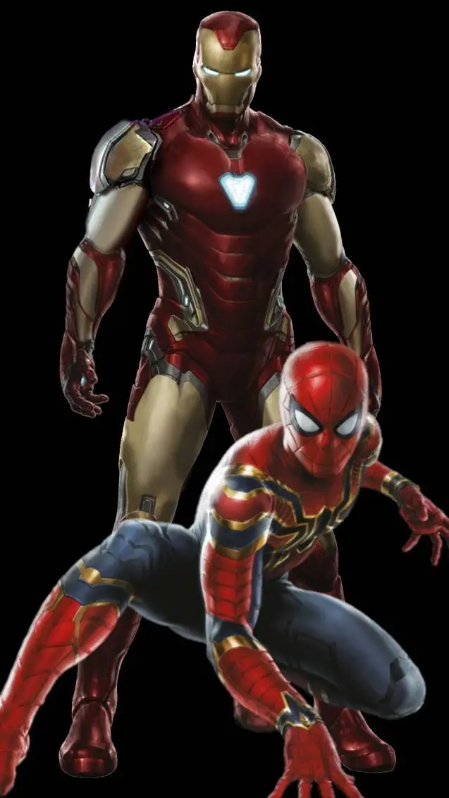 ai character: Spidey y Iron man background