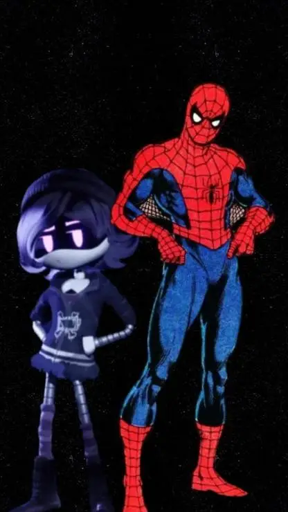ai character: Spider-man y uzi  background
