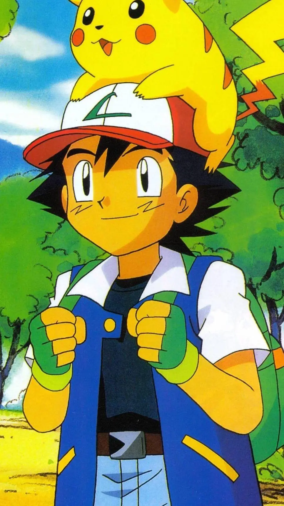 ai character: Ash ketchum background