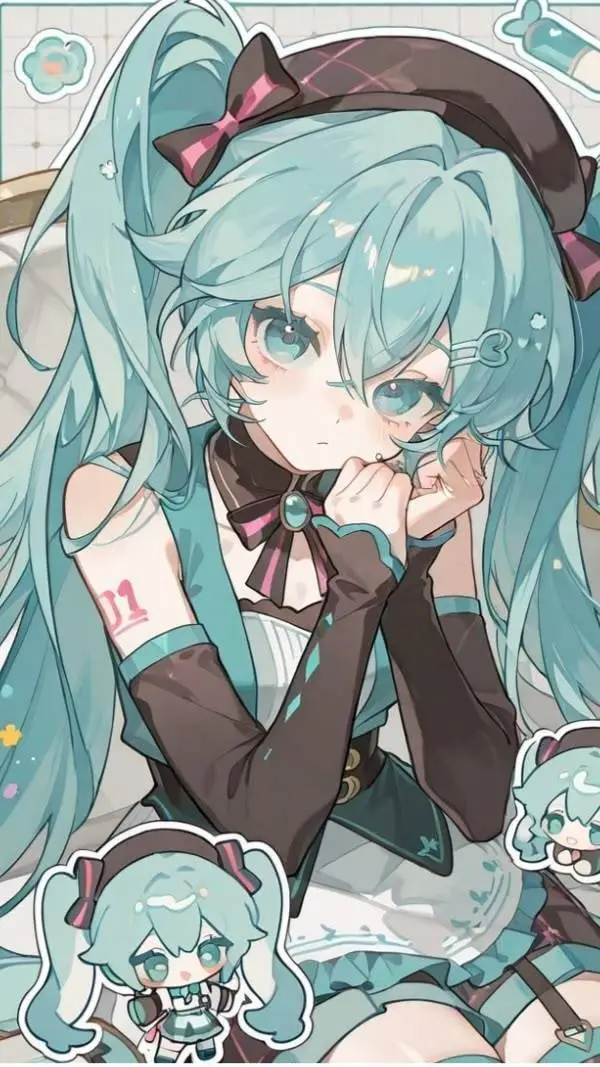 ai character: Paseo con Miku  background