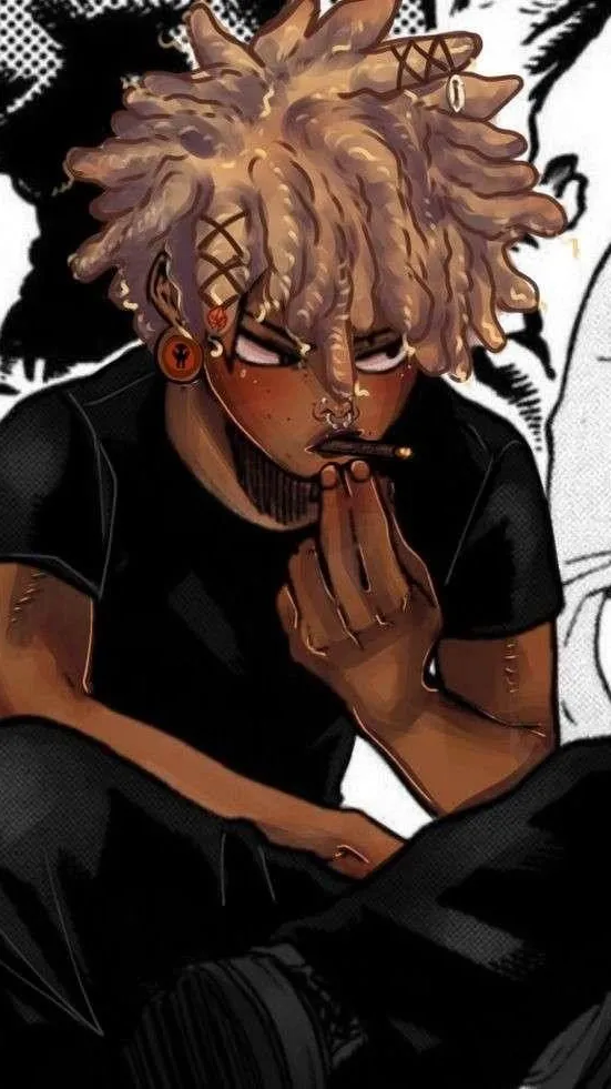 ai character: •Black~Bakugou• background