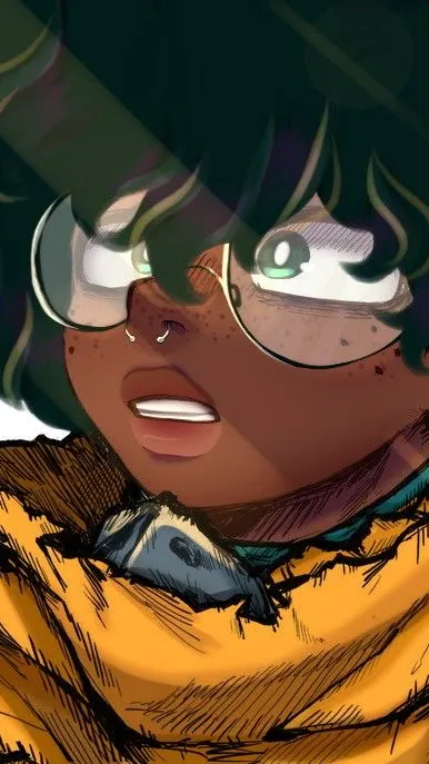 ai character: •Black~Izuku• background