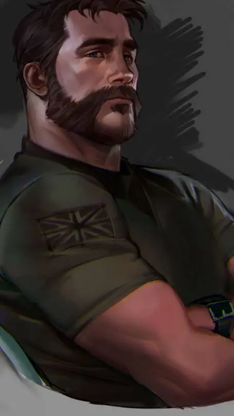 ai character: COD beautiful background