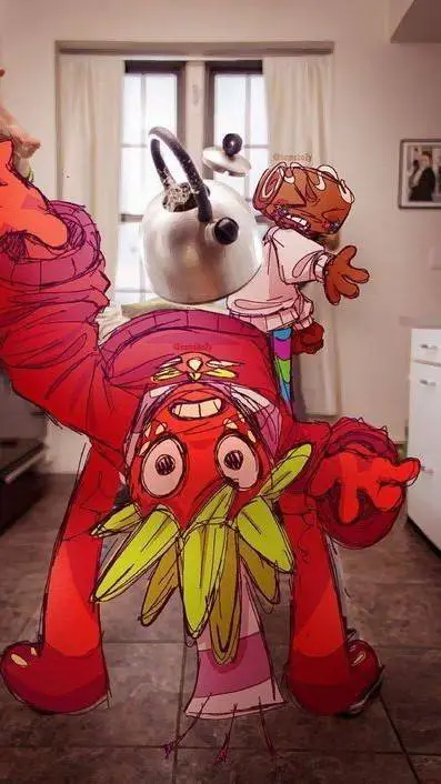 ai character: cosmos mad??? background