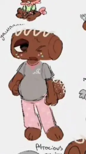 ai character: Fruitcake `_` background