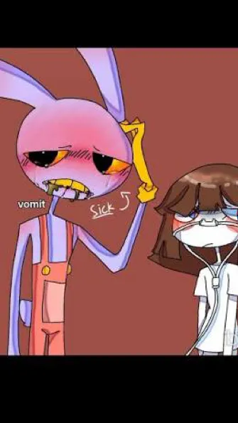 ai character: Jax vomiting  background