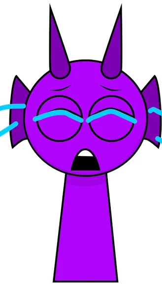 ai character: Durple is crying background